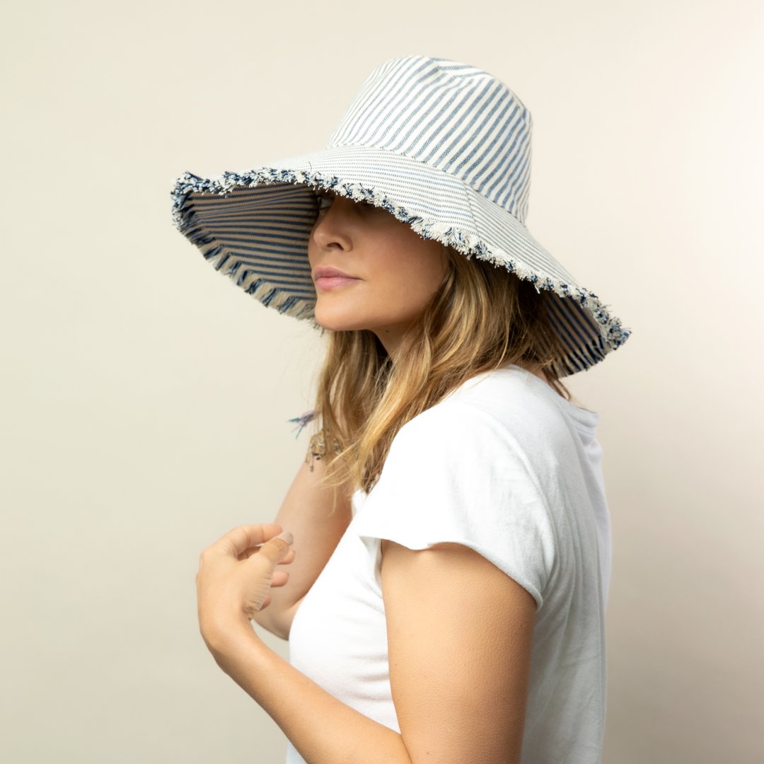 Canvas Packable Hat-Hat Attack-1000 Palms