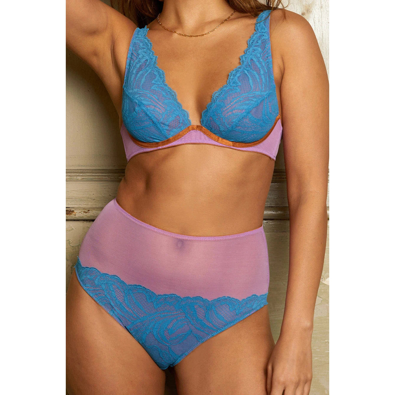 Dorothee Lace High Waist Knickers-Dora Larsen-1000 Palms