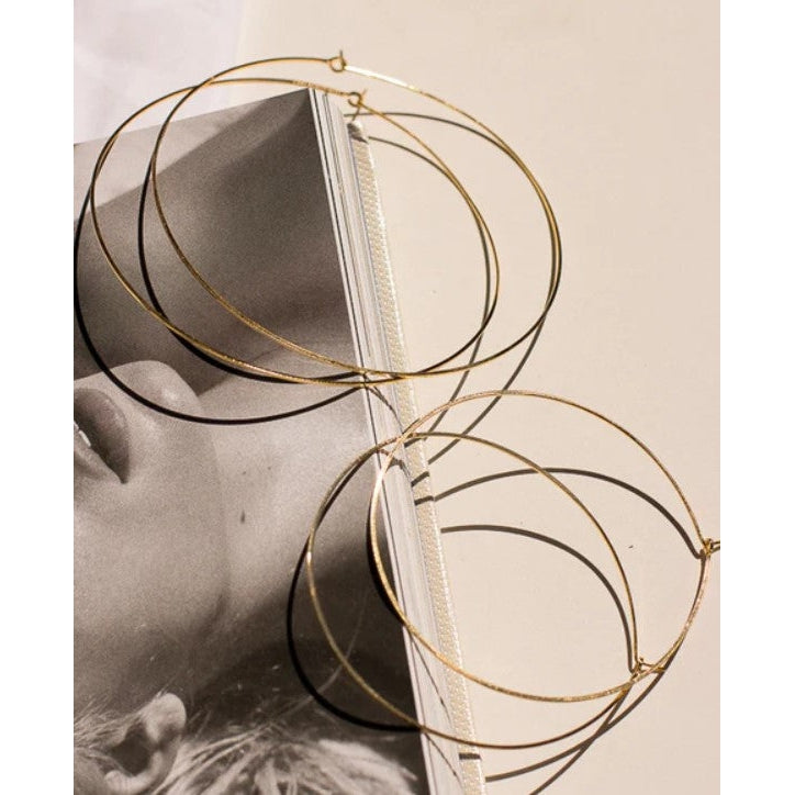 Capri Wire Hoops-Luv AJ-1000 Palms