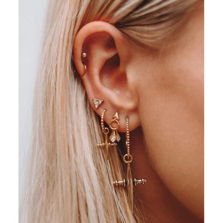 Mini Cross Hoops-Luv AJ-1000 Palms