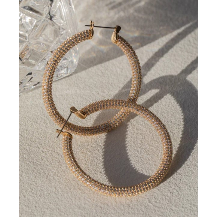 Pave Amalfi Hoops-Luv AJ-1000 Palms