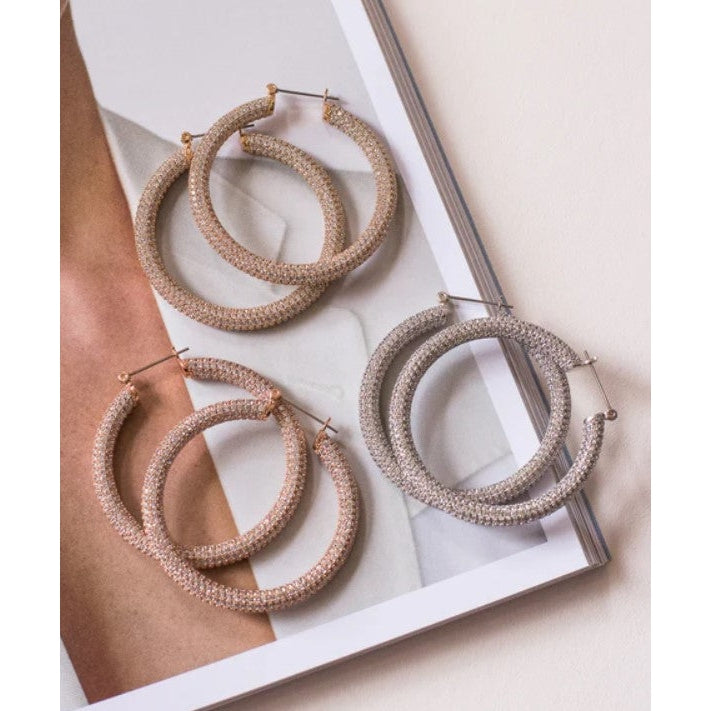 Pave Amalfi Hoops-Luv AJ-1000 Palms