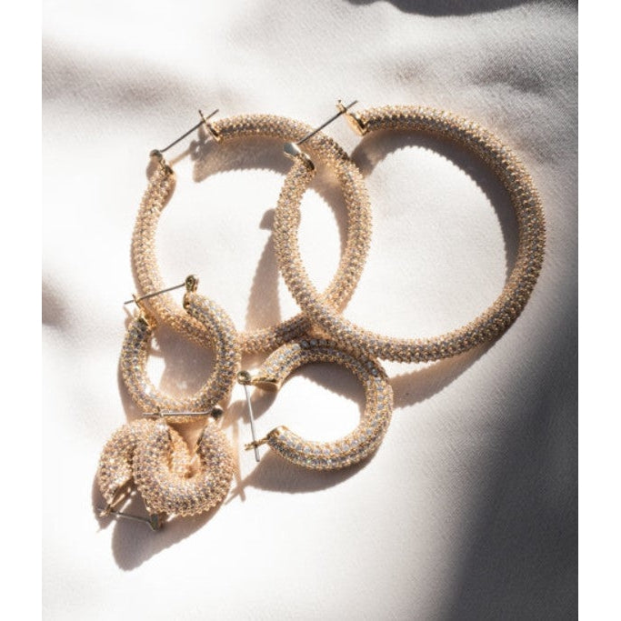 Pave Amalfi Hoops-Luv AJ-1000 Palms