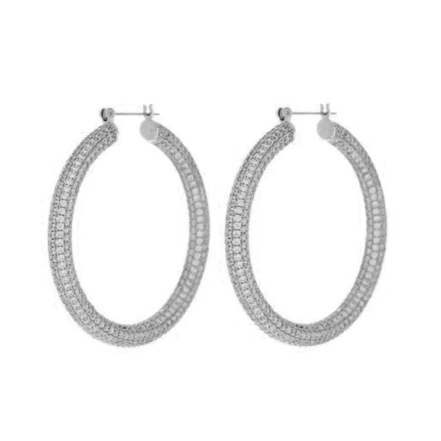 Pave Amalfi Hoops-Luv AJ-1000 Palms