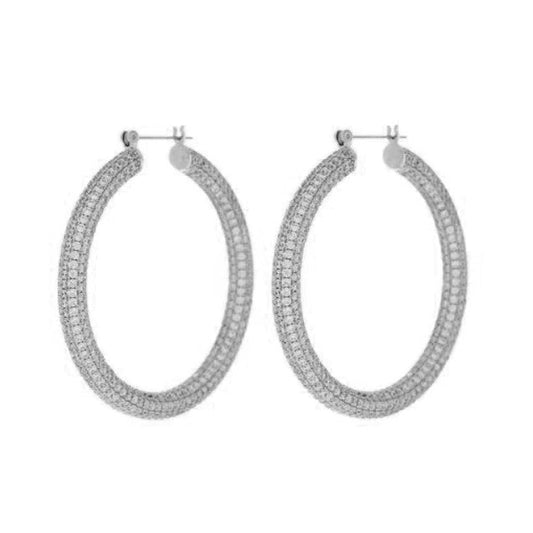 Pave Amalfi Hoops-Luv AJ-1000 Palms