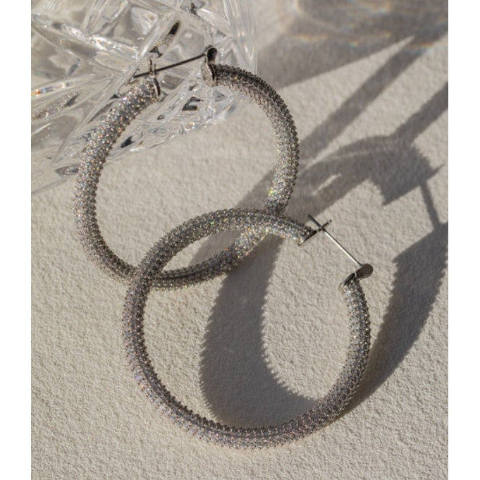 Pave Amalfi Hoops-Luv AJ-1000 Palms