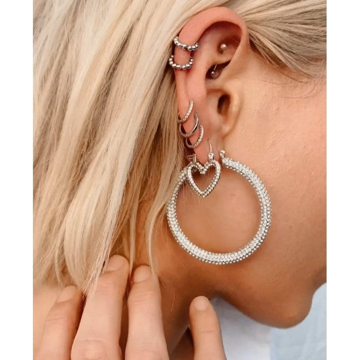Pave Amalfi Hoops-Luv AJ-1000 Palms