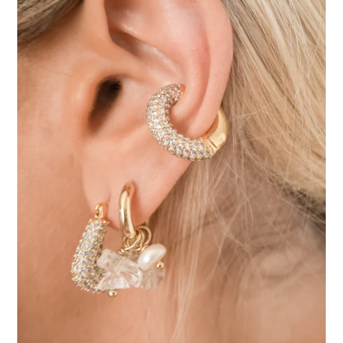Pave Amalfi Ear Cuff-Luv AJ-1000 Palms