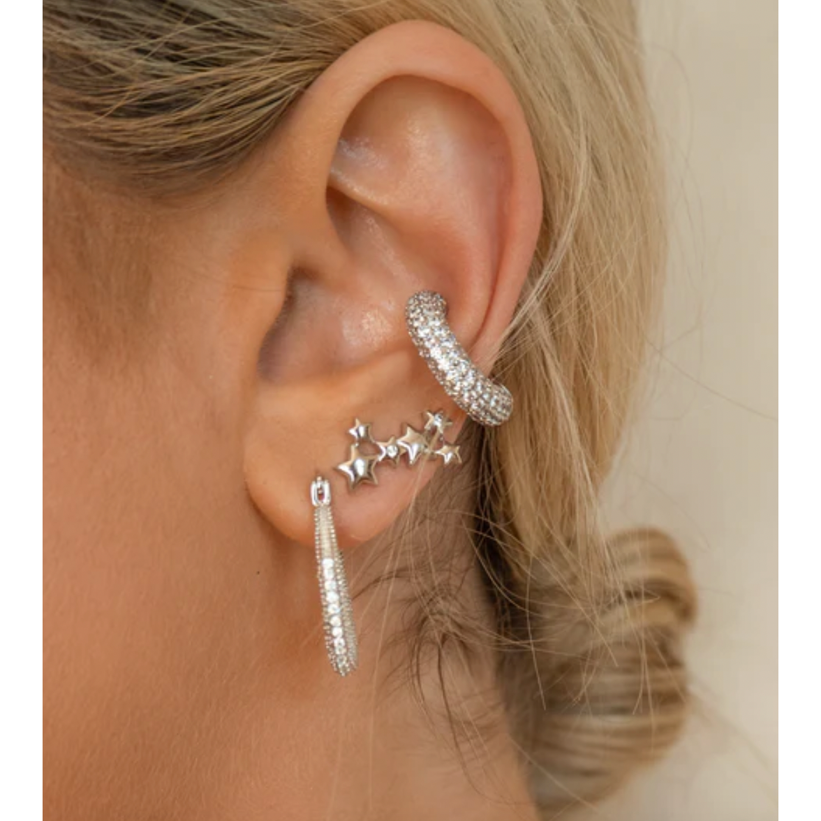 Pave Amalfi Ear Cuff-Luv AJ-1000 Palms