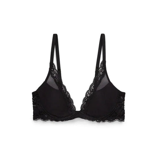 Feathers Plunge T-Shirt Bra-Natori-1000 Palms