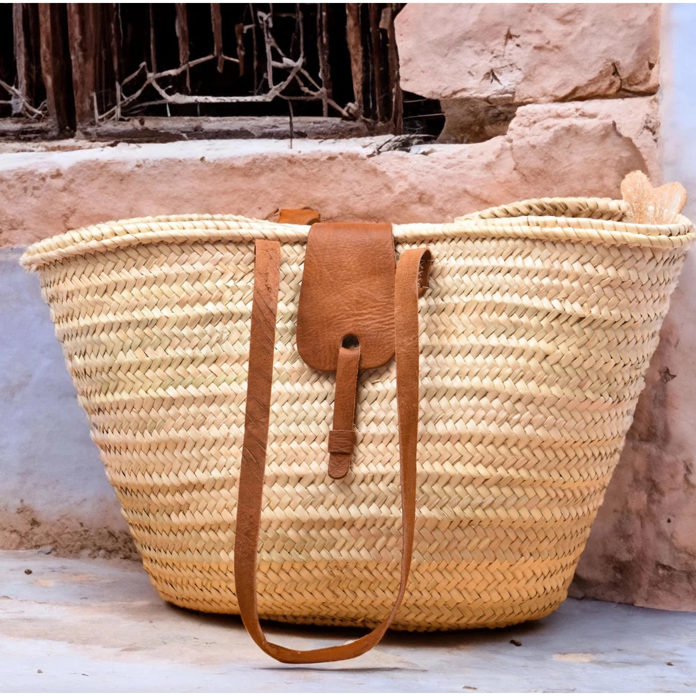 French Basket, Closure Strap-Pro Handmade-1000 Palms