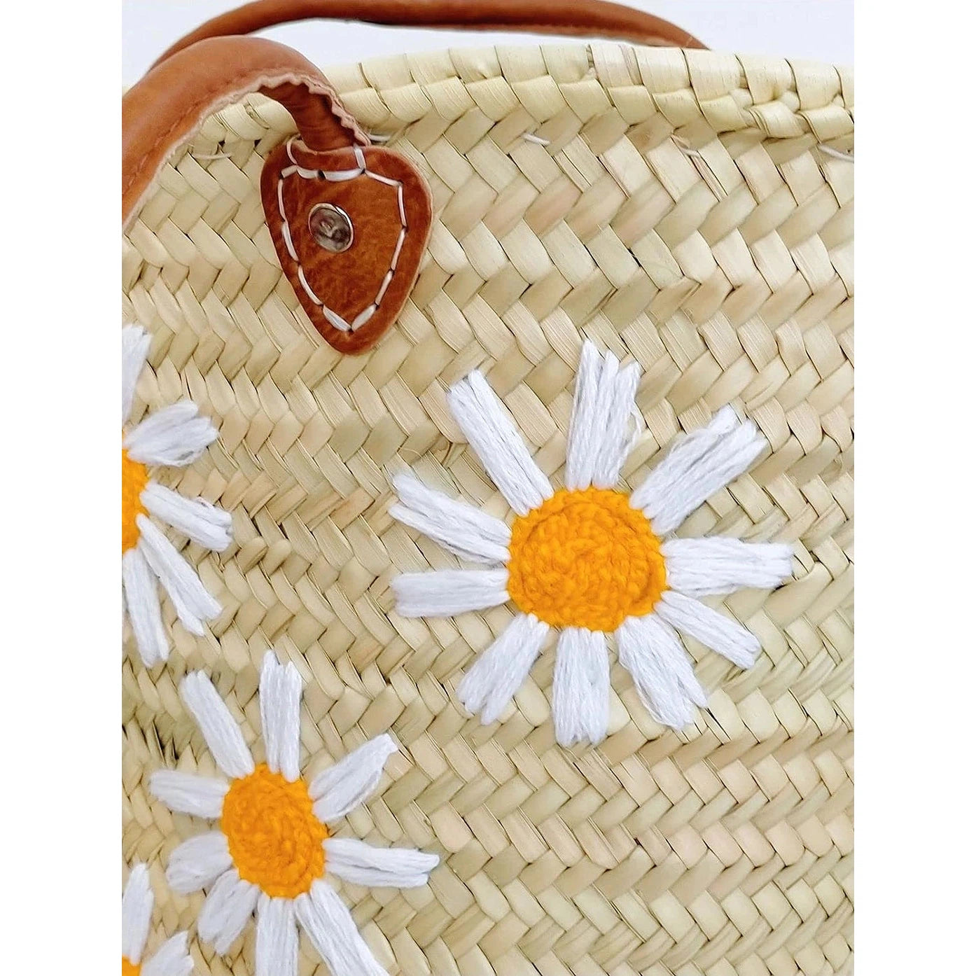 Daisies Basket Bag-Pro Handmade-1000 Palms