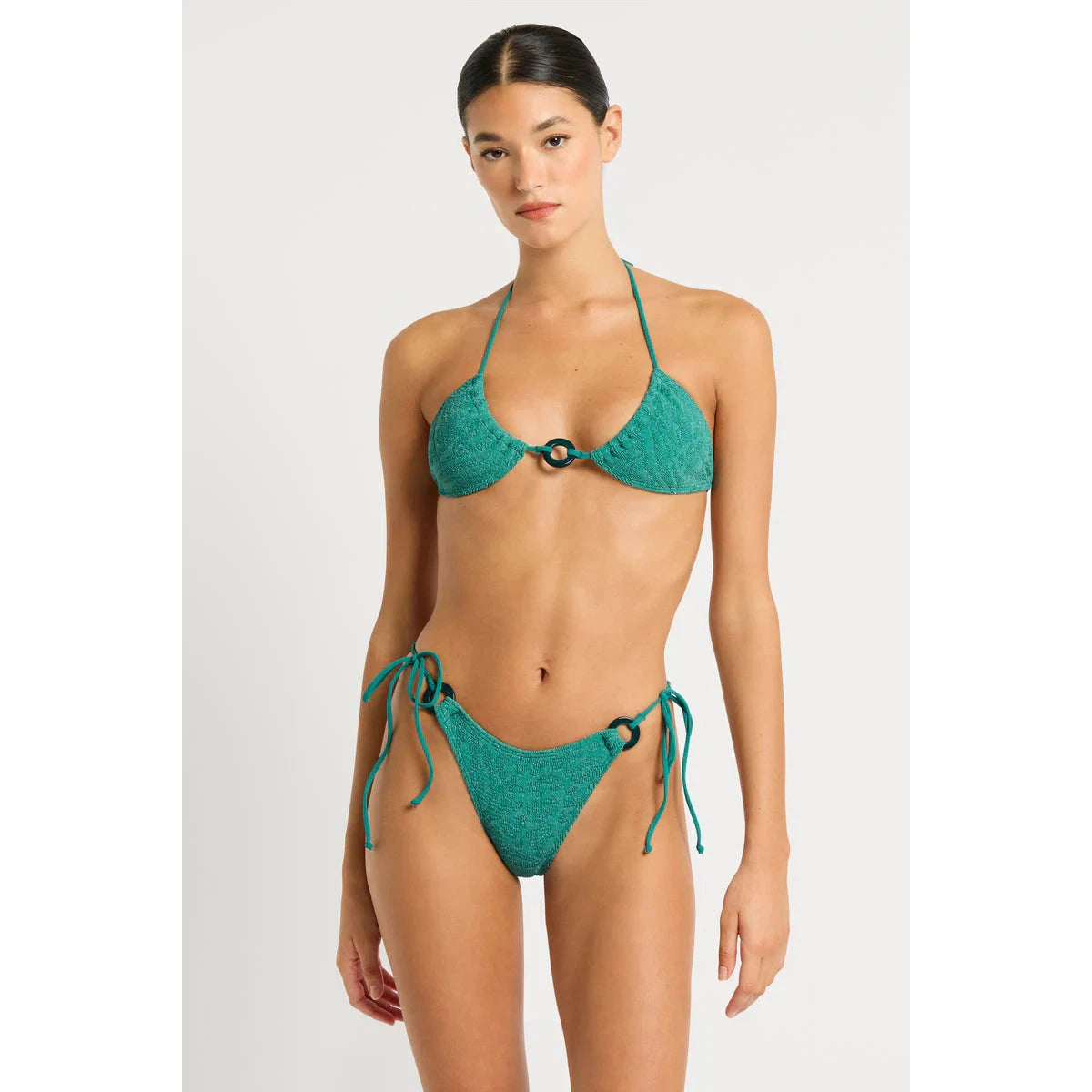 Ring Ingrid Triangle Top Teal Lurex-bond-eye-1000 Palms