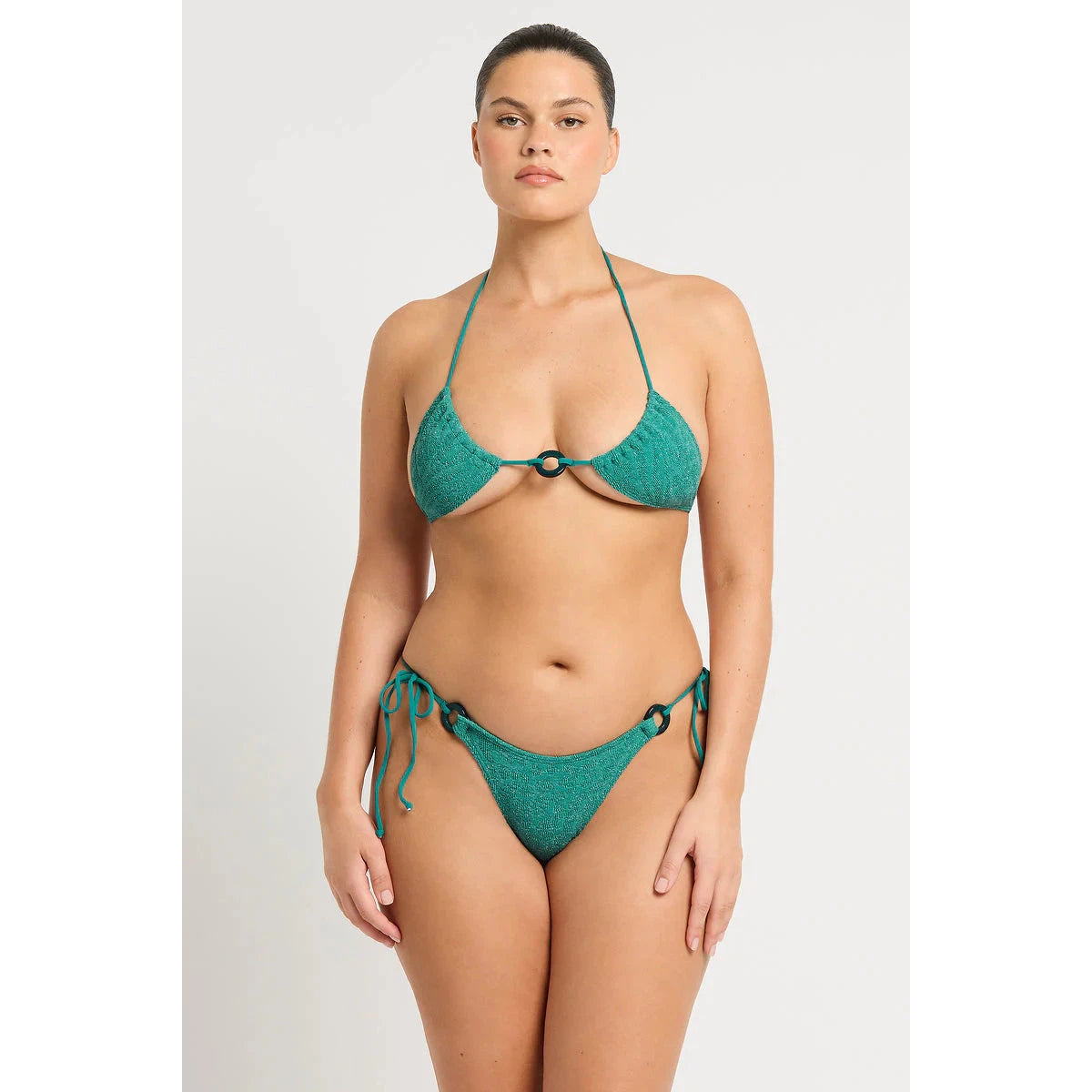 Ring Ingrid Triangle Top Teal Lurex-bond-eye-1000 Palms