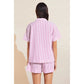 Organic Sandwashed Cotton Nautico Stripe Short PJ Set-eberjey-1000 Palms