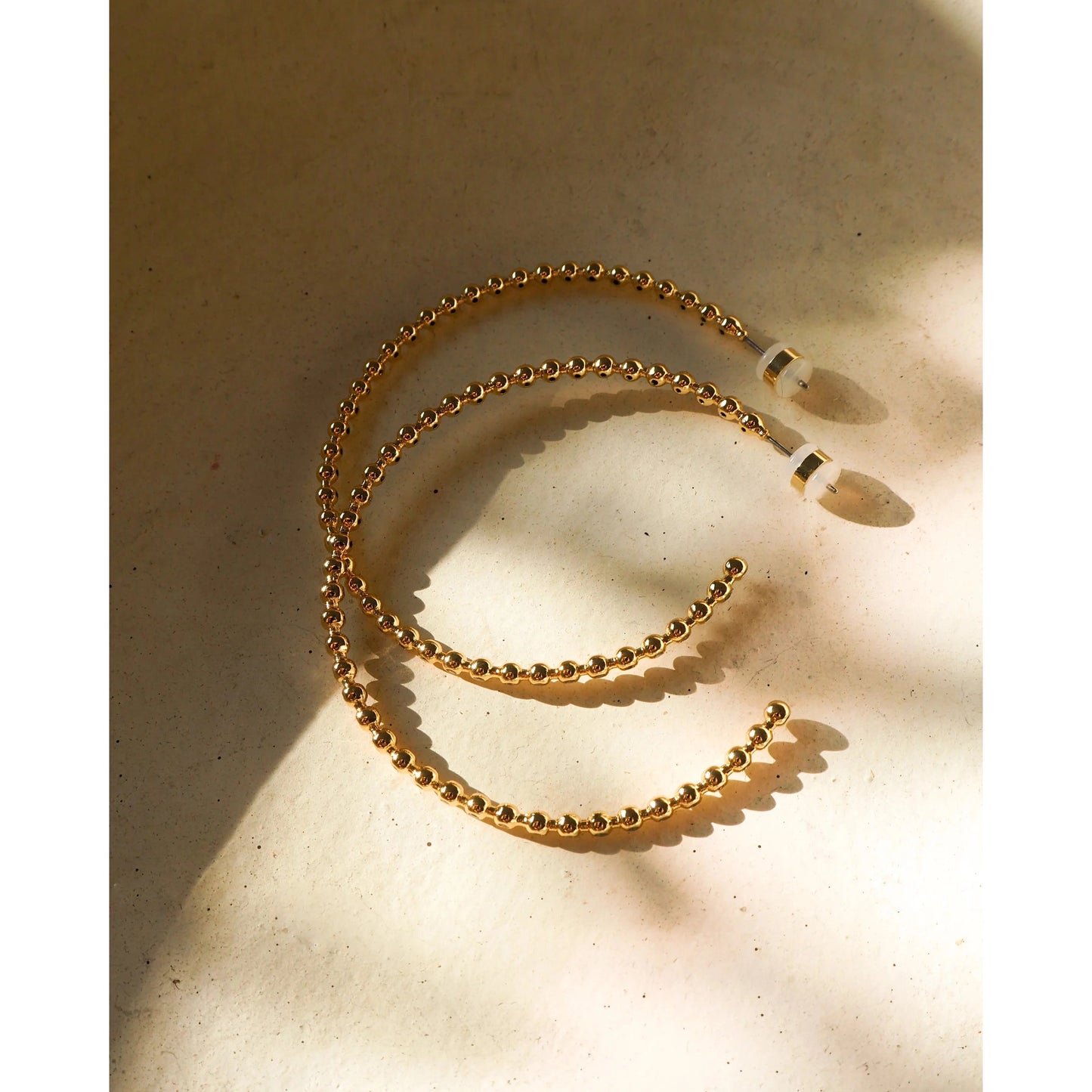 Pave Ball Chain Hoops-Luv AJ-1000 Palms