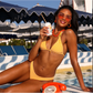 Orange Cream Minimal Full Coverage Bikini Bottom-Kulani Kinis-1000 Palms