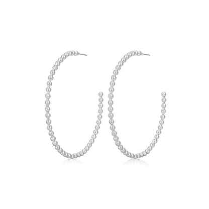 Pave Ball Chain Hoops-Luv AJ-1000 Palms