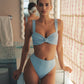 Peri Micro Gingham Paula Bikini Bottom-montce-1000 Palms