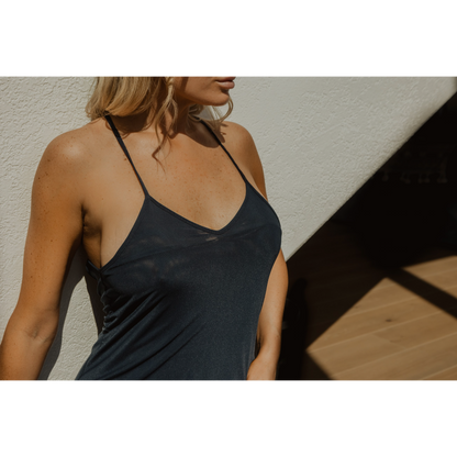Maxi Slip Dress Set-Fluid-1000 Palms