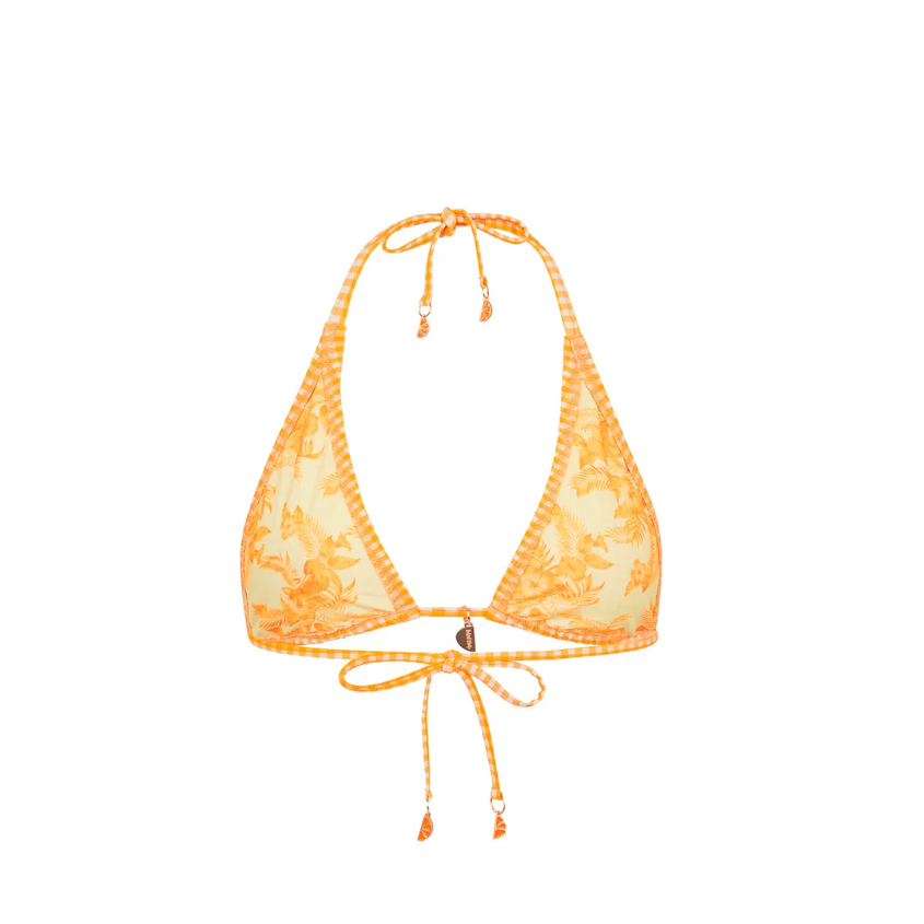 Orange Cream Classic Tie Halter-Kulani Kinis-1000 Palms