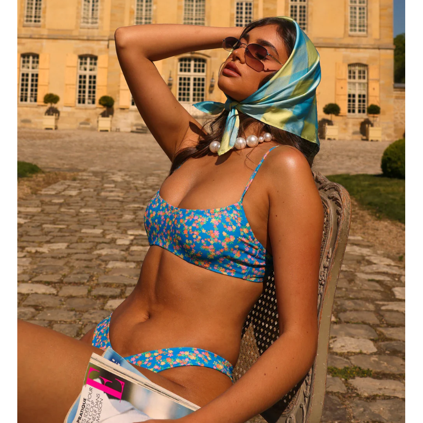 La Bella Invisible Underwire Crop Bikini Top-Kulani Kinis-1000 Palms