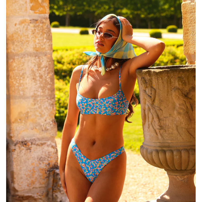 La Bella Invisible Underwire Crop Bikini Top-Kulani Kinis-1000 Palms