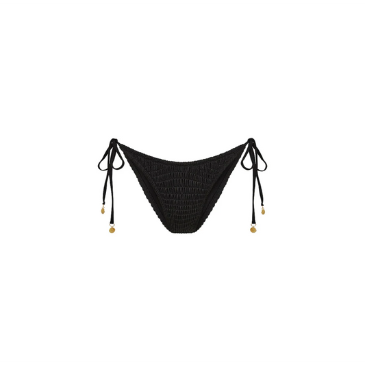 Twilight Black Dipped Cheeky Tie Bottoms-Kulani Kinis-1000 Palms
