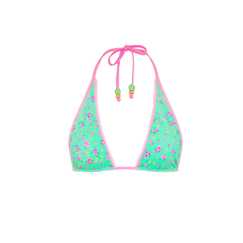 Mint Macaron Halter Bikini Top-Kulani Kinis-1000 Palms