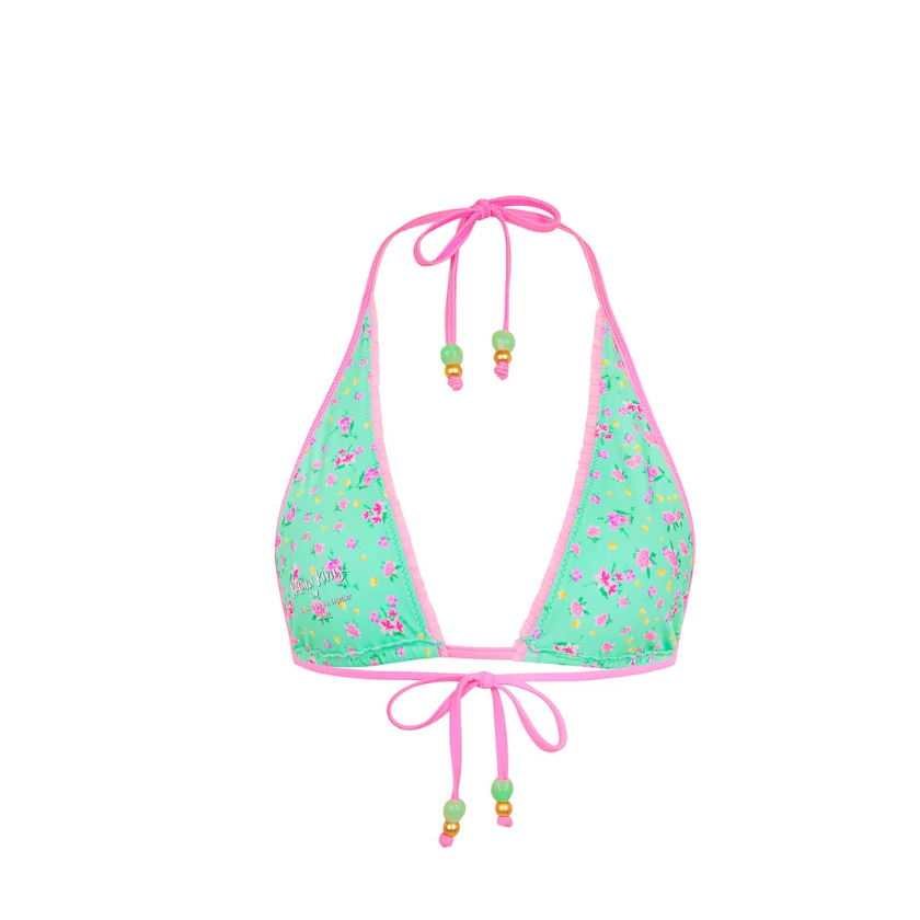 Mint Macaron Halter Bikini Top-Kulani Kinis-1000 Palms
