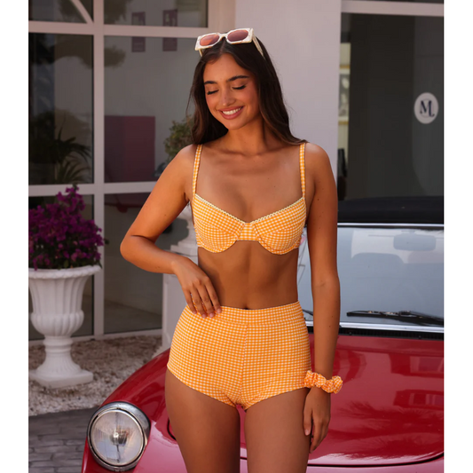 Orange Cream Cheeky Retro Swim Short-Kulani Kinis-1000 Palms