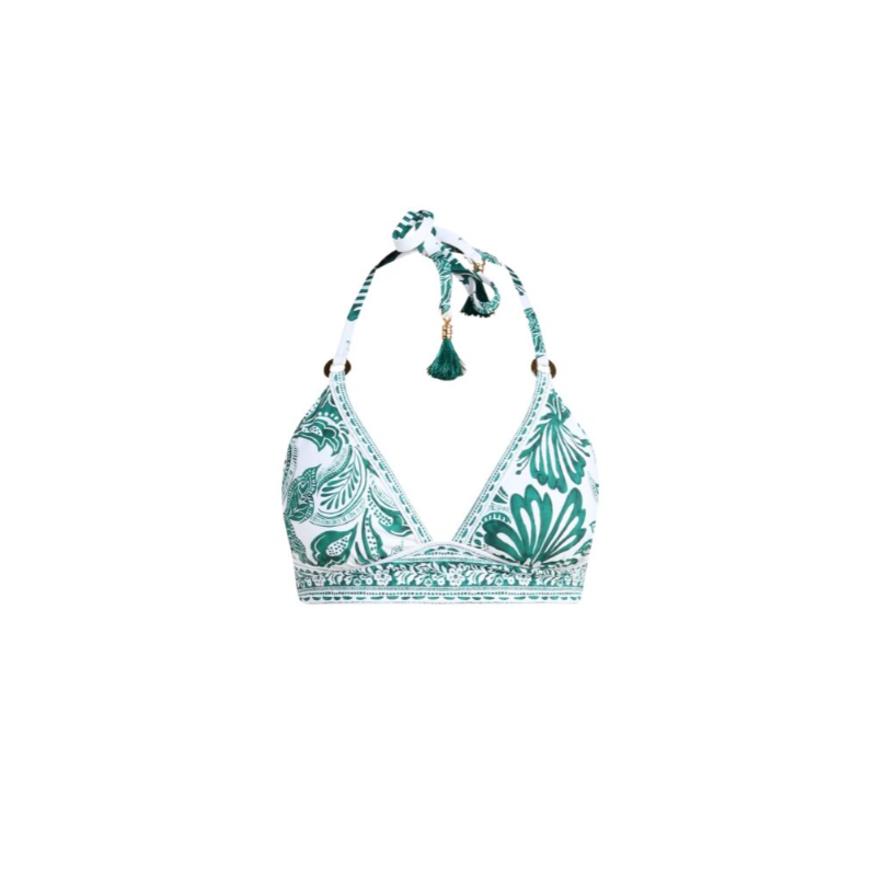 Botanical Halter Bikini Top-La Blanca-1000 Palms