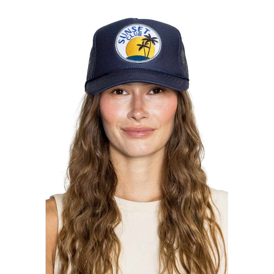 Sunset Club Trucker Hat-Friday Feelin-1000 Palms