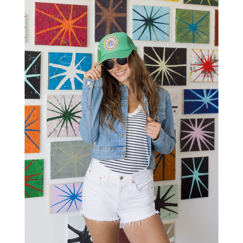 Explore Tour World Trucker Hat-Friday Feelin-1000 Palms