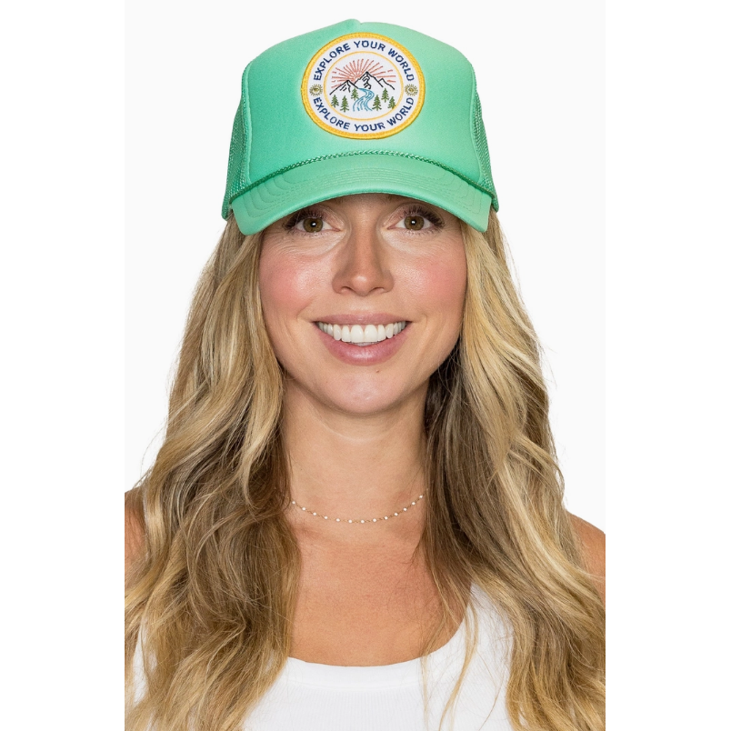Explore Tour World Trucker Hat-Friday Feelin-1000 Palms