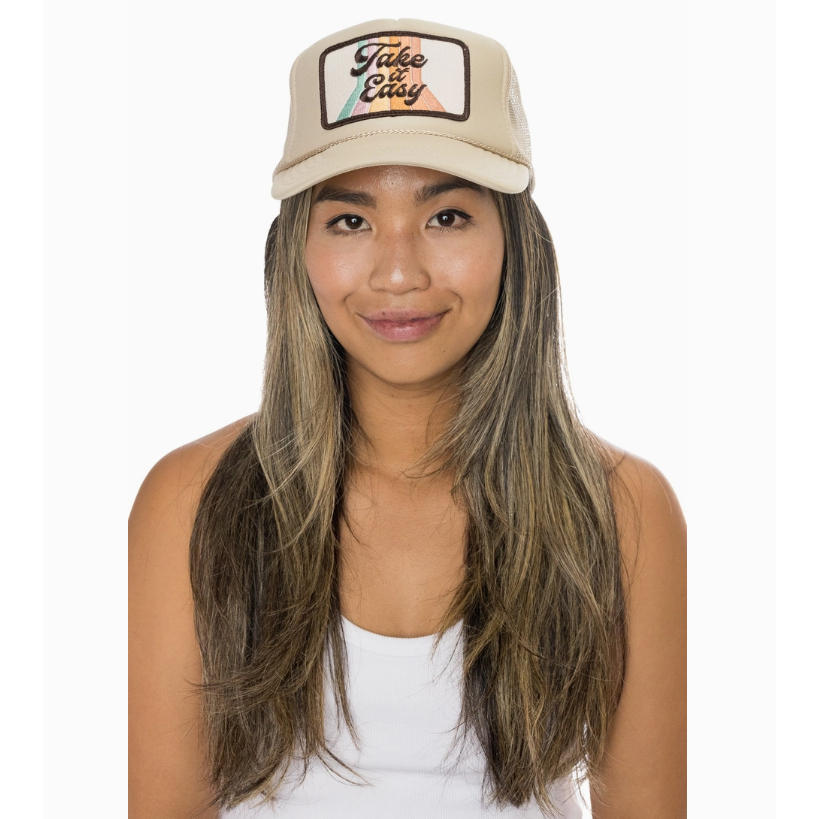 Take it Easy Trucker Hat-Friday Feelin-1000 Palms