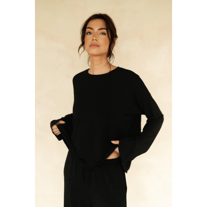 The Cool-Comf Lounge Chill Pant Black-Londre-1000 Palms