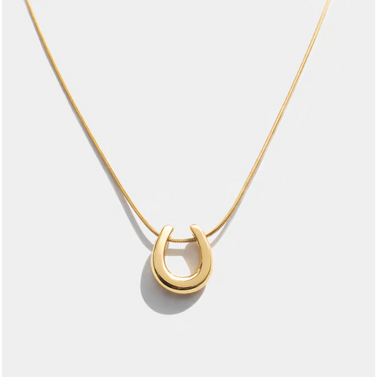 Horse Shoe Charm Necklace-Bizou-1000 Palms