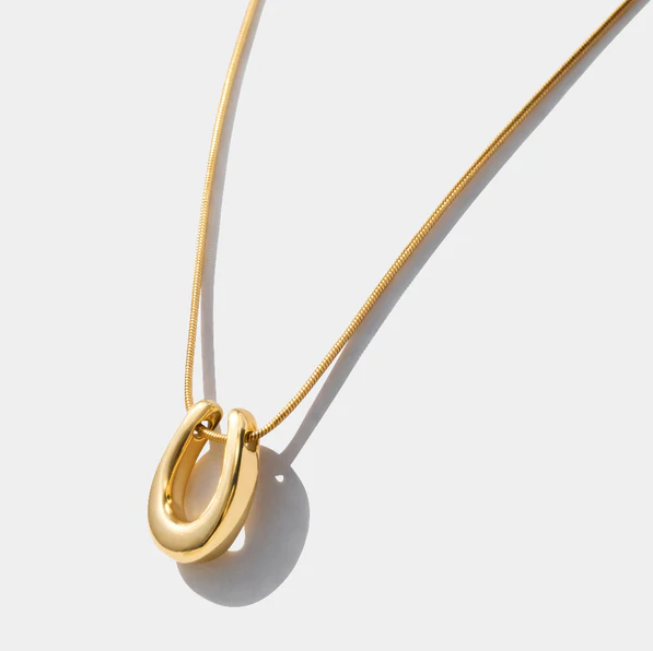 Horse Shoe Charm Necklace-Bizou-1000 Palms