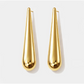 Teardrop Gold Earrings-Bizou-1000 Palms