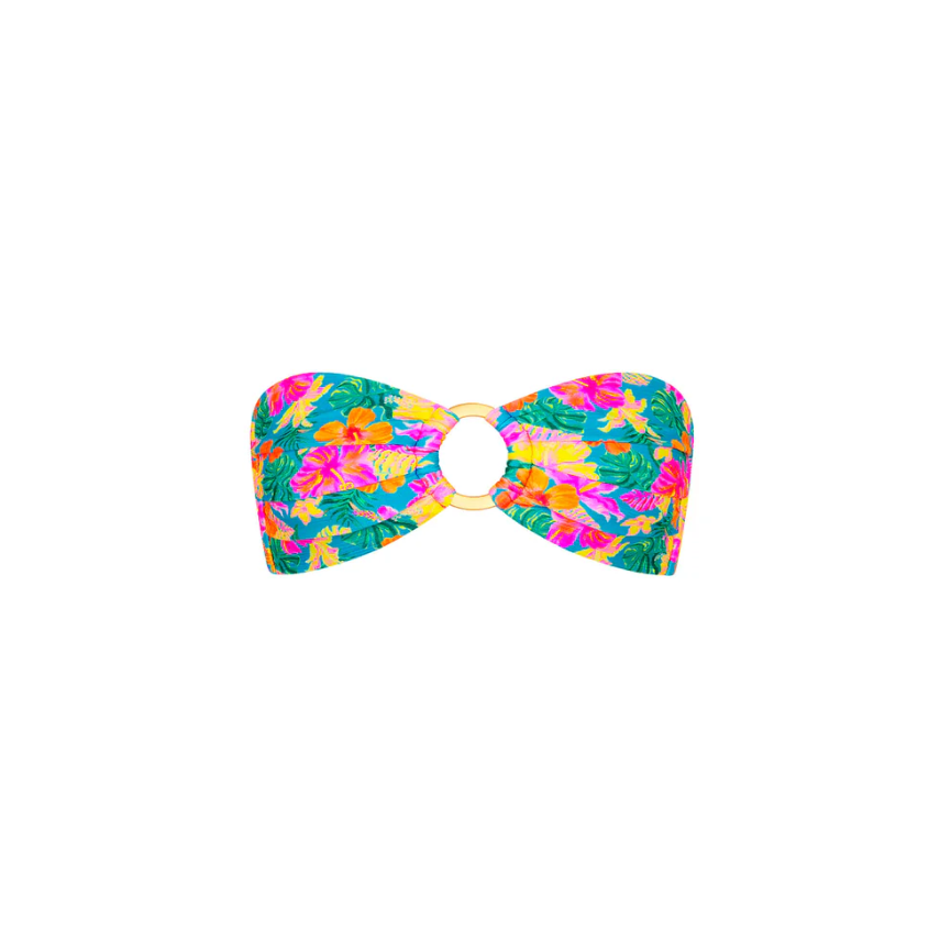 Paradise Pop Strapless Bandeau Top-Kulani Kinis-1000 Palms