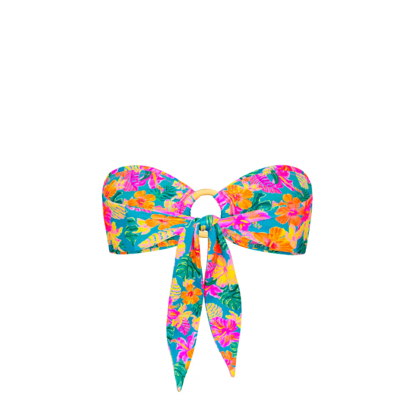Paradise Pop Strapless Bandeau Top-Kulani Kinis-1000 Palms