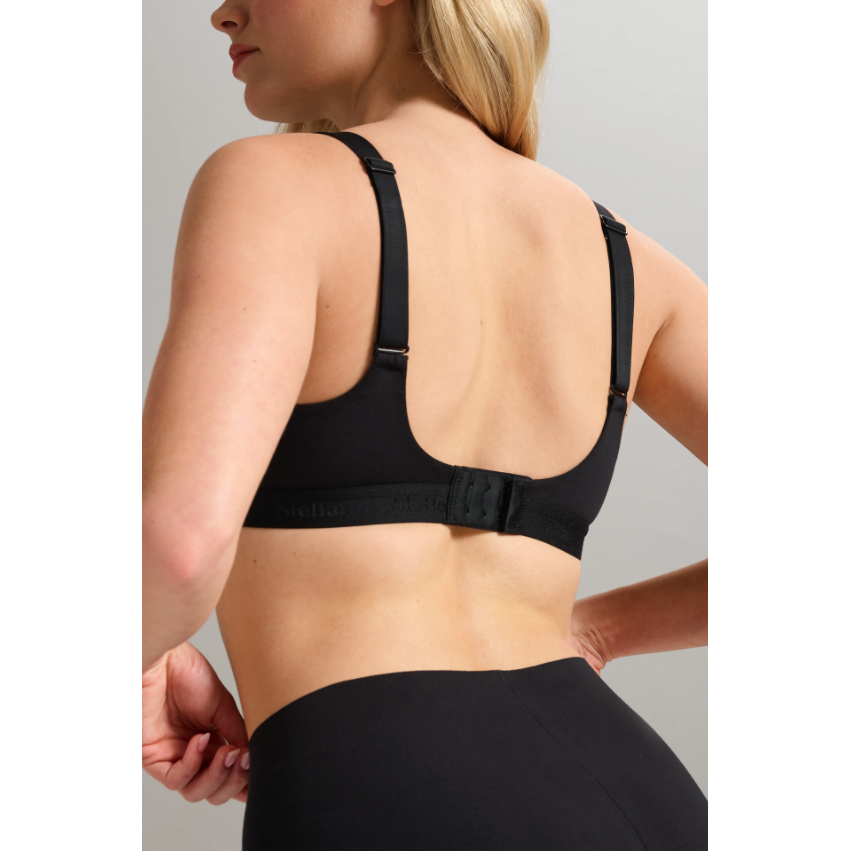 Cotton V Neck Bra-Siella-1000 Palms