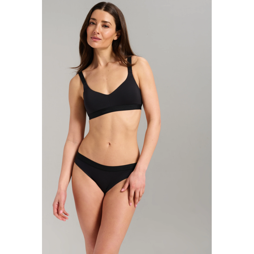 Cotton V Neck Bra-Siella-1000 Palms