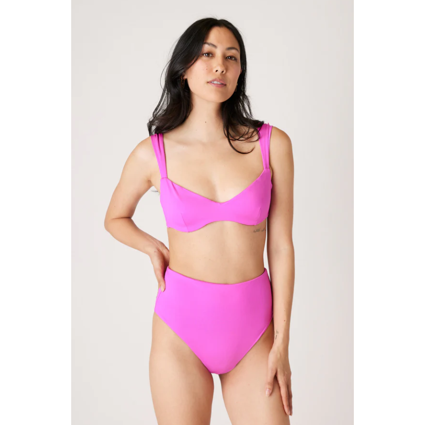 The High-waisted Scrunch Bottoms Fuchsia-Londre-1000 Palms