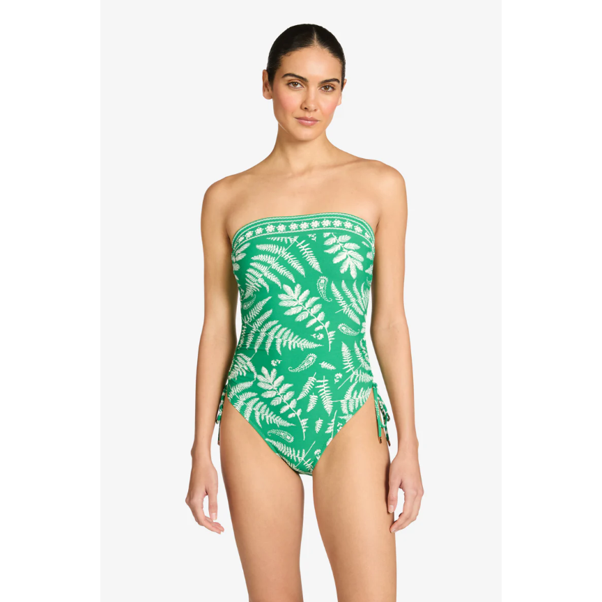 Hailey Bandeau One Piece Emerald-Robin Piccone-1000 Palms