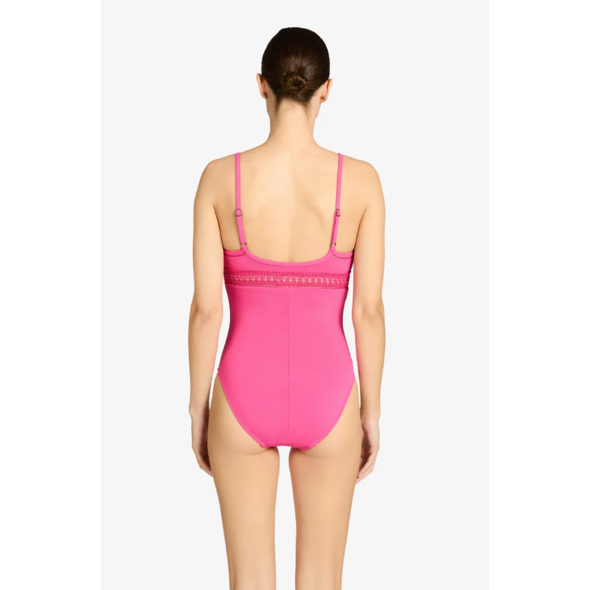 Isabelle Keyhole One Piece Strawberry-Robin Piccone-1000 Palms