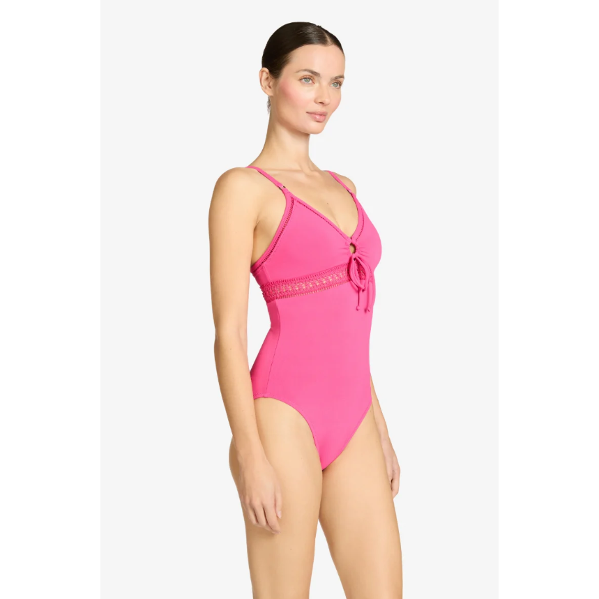 Isabelle Keyhole One Piece Strawberry-Robin Piccone-1000 Palms