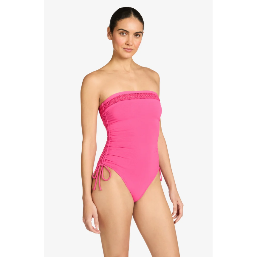 Isabelle Bandeau One Piece Strawberry-Robin Piccone-1000 Palms