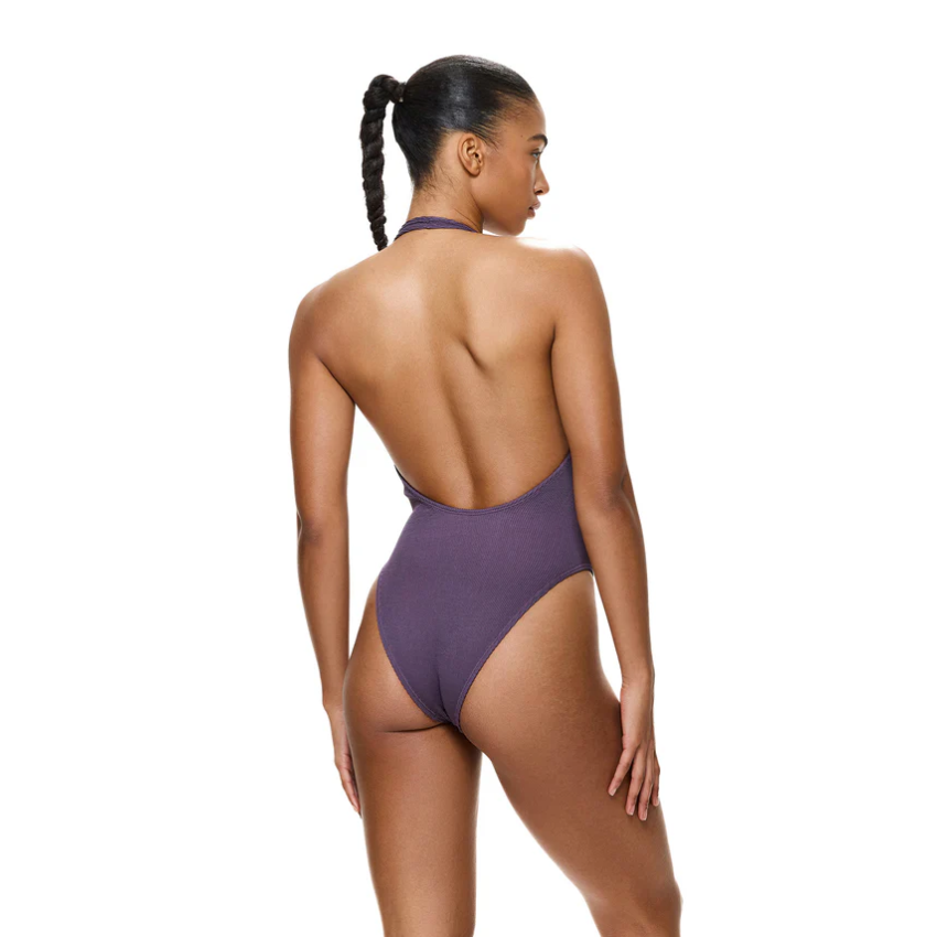 Aubergine Halter One Piece